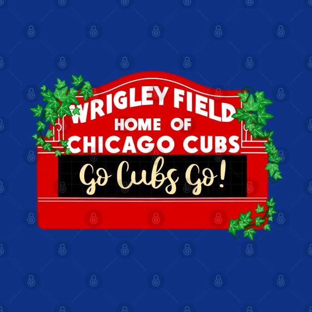 Chicago Wrigley Field Sign by HofDraws