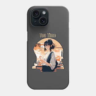 Tea Time Girl T-Shirt Phone Case