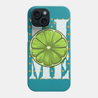 Lime fruit Retro Poster Phone Case