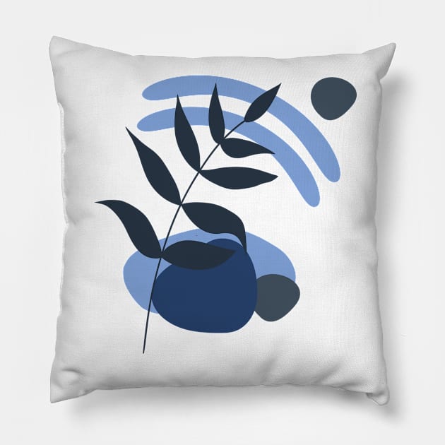 Diseño Abstracto en Azul Pillow by FunPrintCraftTienda