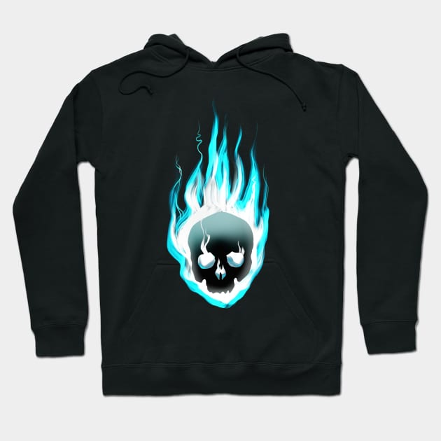 FLAMING SKULL HOODIE