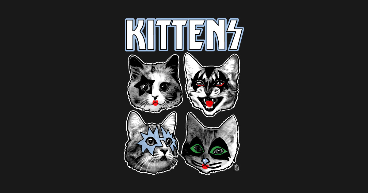 Rock Star Cats Kittens Band Cat Sticker TeePublic
