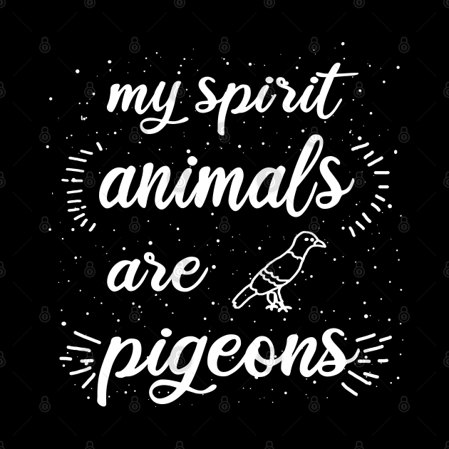 Vintage pigeons retro design spirit animal accessories by FindYourFavouriteDesign