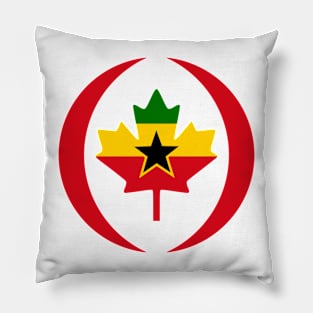 Ghanaian Canadian Multinational Patriot Flag Series Pillow