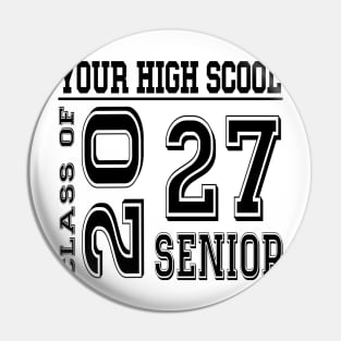 High School Senior 2026 Class of 2027 Graduate College Pin