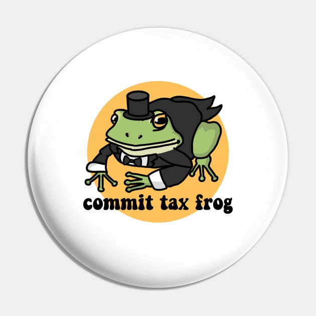 Commit Tax Frog Sticker Pin by KatiaMart