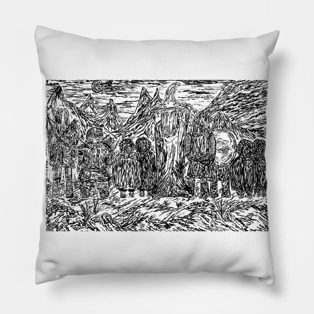 The Fellowship Lord Of The Rings Pillow by Jamie Collins