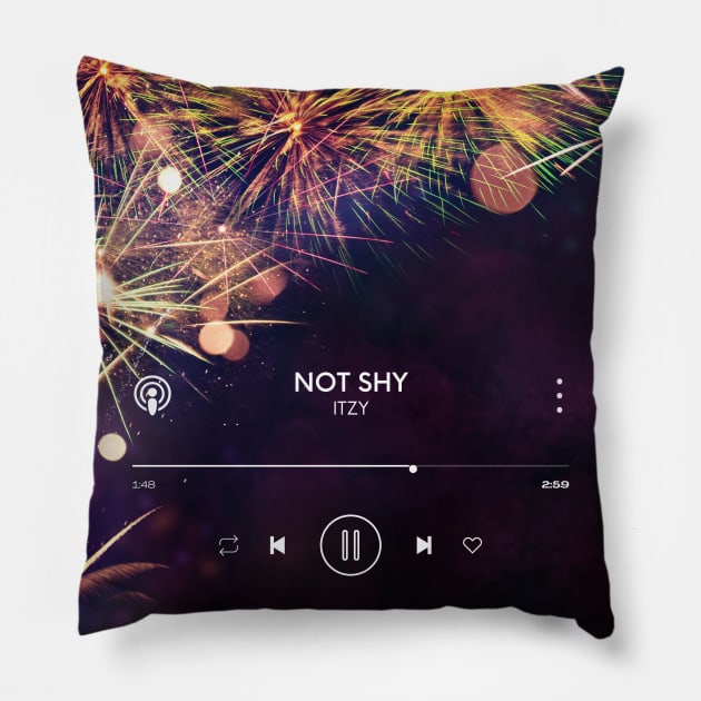 ITZY NOT SHY PLAYLIST Pillow by BTSKingdom