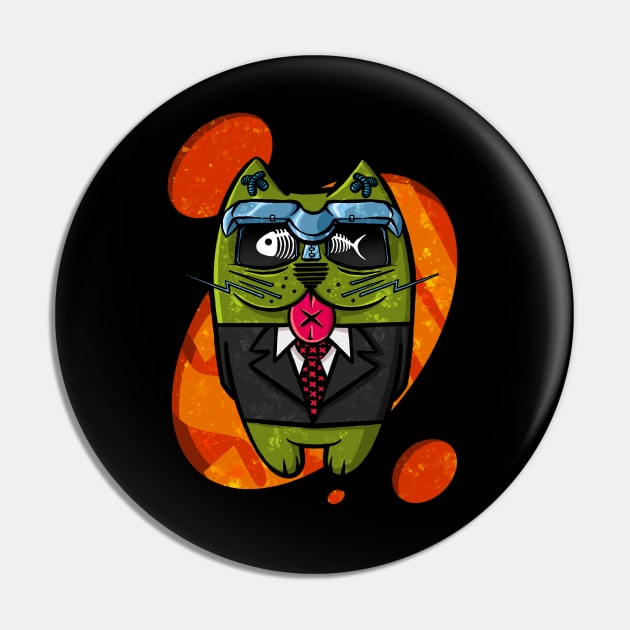 Agent cat Pin by BrokenSpirit