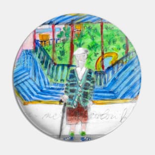 David Hockney tribute Pin