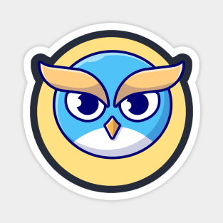 Cute Owl Cartoon Vector Icon Illustration (4) Magnet