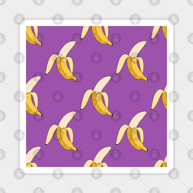 Banana Pattern Magnet by okpinsArtDesign