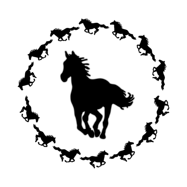 Circular Galloping Horse Illustration by WarriorWoman