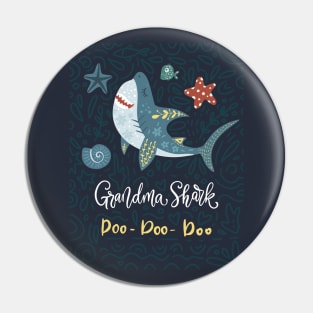 Grandma Shark Doo Doo Doo Pin