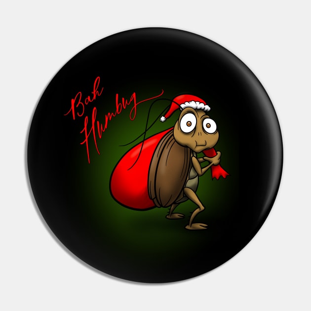 A Christmas Cockroach Pin by JAC3D