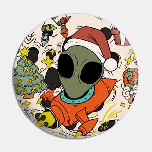 Christmas Space Season Pin