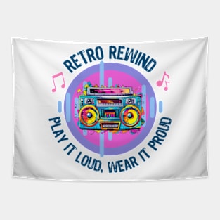 Retro Rewind Play It Loud Play It Proud Tapestry