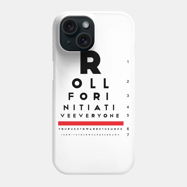 Roll for Initiative - Eye Chart Phone Case by GorsskyVlogs