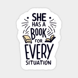 she has a book for every situation Magnet