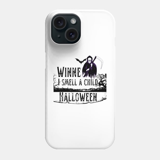 Winnie I smell a child vintage Halloween costume Phone Case by Designmagenta