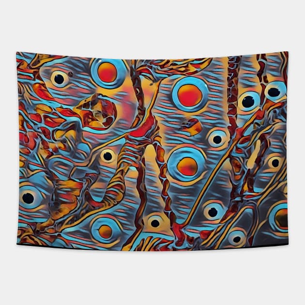 Multiverso y burbujas IX Tapestry by Jugando con colores 