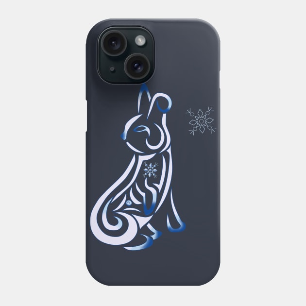 Snow Hare Tribal Design Phone Case by Alaina Williams