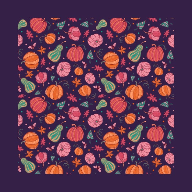 Pink Pumpkin Pattern by Alexandra Franzese