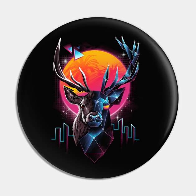 Rad Stag Pin by Vincent Trinidad Art