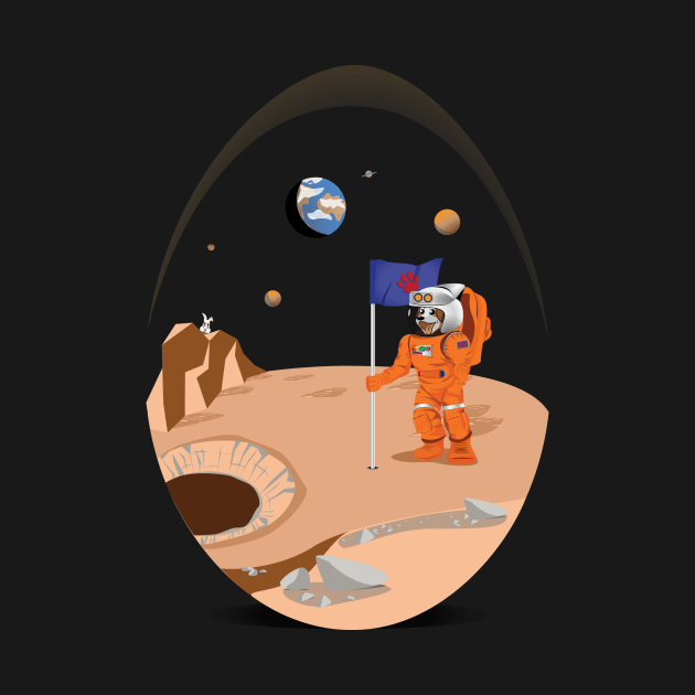 Space Dog Easter Egg by Kanom-Tom