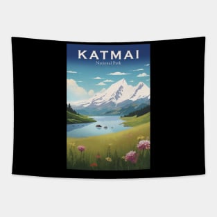 Katmai National Park Travel Poster Tapestry