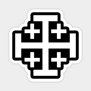 Jerusalem Cross (white) Magnet