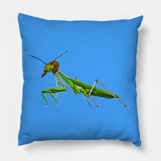 Steampunk praying mantis Pillow