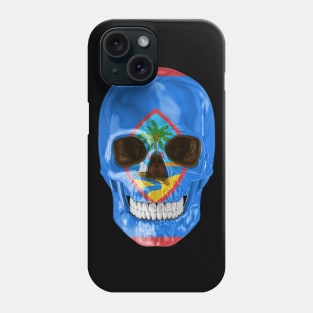 Guam Flag Skull - Gift for Guamanian With Roots From Guam Phone Case