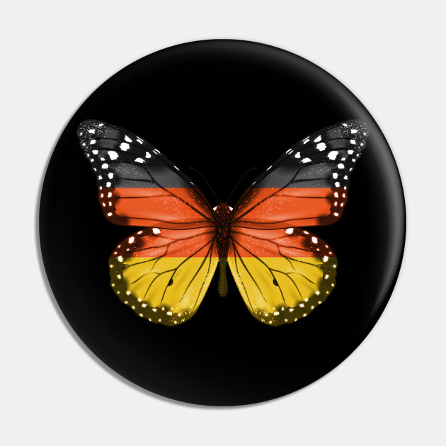 German Flag Butterfly Gift For German From Germany German Pin Teepublic