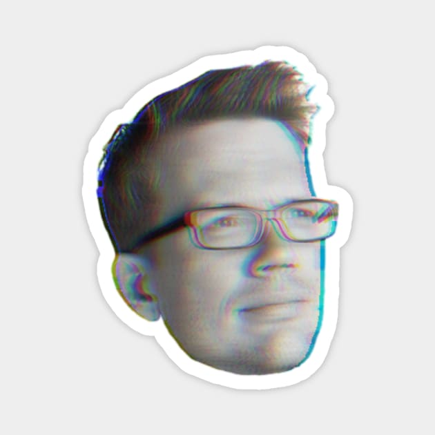 Hank Green Glitch Magnet by Bloom Photography