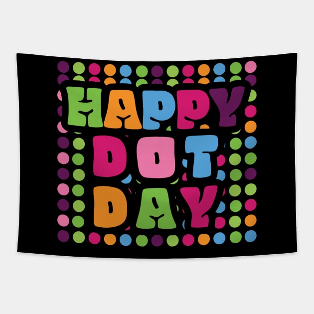 Happy International Dot Day 2023 September 15th Polka Dot Tapestry by The Design Catalyst