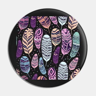 Feathers Colorful Aesthetic Pattern Pin