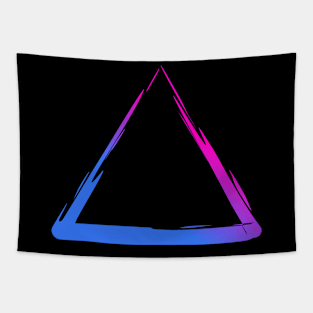 Triangle Shaped Abstract Brush Tapestry