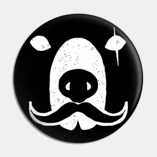 The Bear Head with Mustache (Shilouette Version) Pin