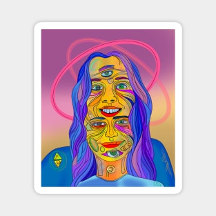 Abstract female faces Magnet