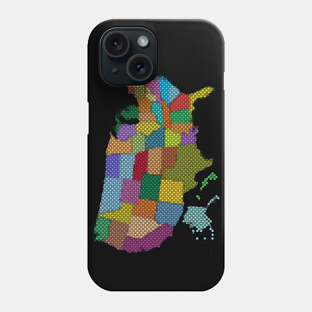 United States Map Mosaic Phone Case by Historia