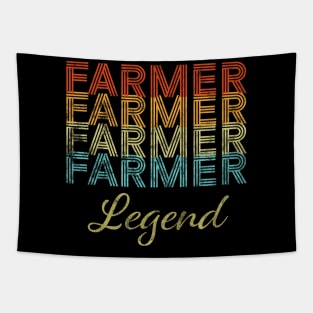 Farmer Legend Proud Retro Colors Farming Gift Tapestry