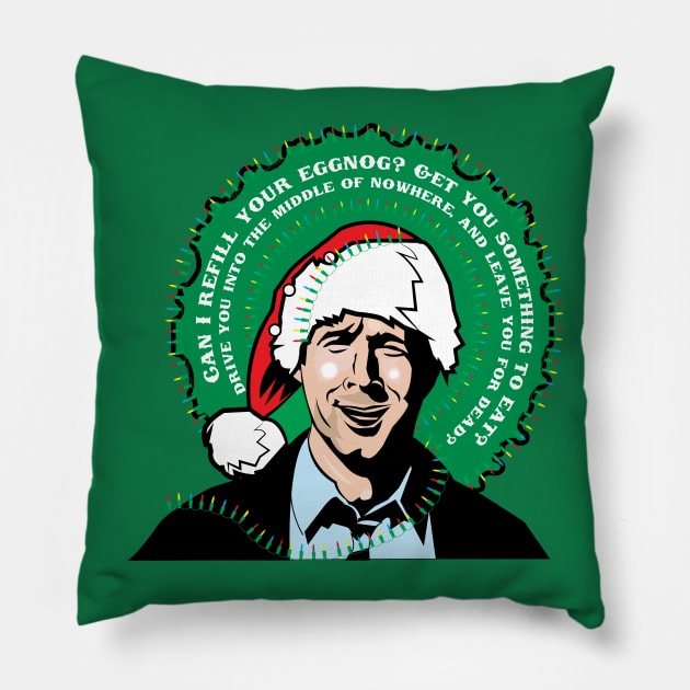 Can I Refill Your Eggnog? - Griswold Tribute Pillow by Gimmickbydesign