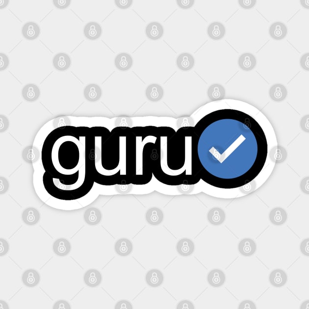 Verified Guru (White Text) Magnet by inotyler