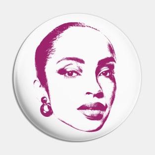 Sade - Retro 80s Style Fan Design Pin