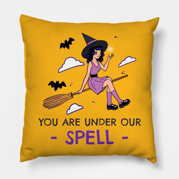 The Witch Girl Pillow by POD-of-Gold