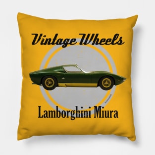 Vintage Wheels - Lamborghini Miura Pillow