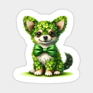 Clover Chihuahua Dog St Patricks Day Magnet