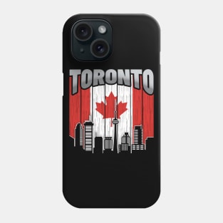 Toronto Canada Skyline Vintage Flag Phone Case