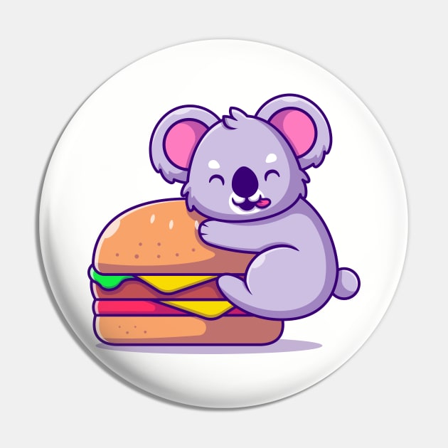 Cute Koala With Big Burger 2 Pin by Catalyst Labs